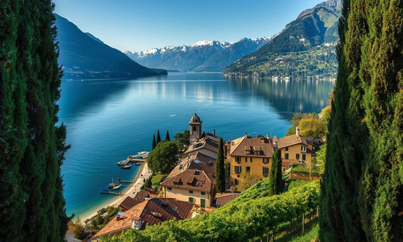 lake como with bellagio